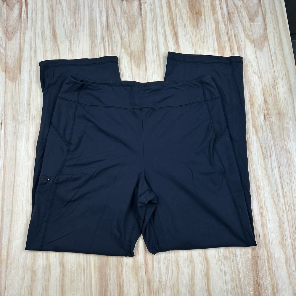 Duluth Trading‎ Classic Relaxed Leg Pants Womens XLx33 Black Pull On Stretch
